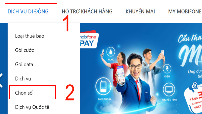 Truy cập website của MobiFone