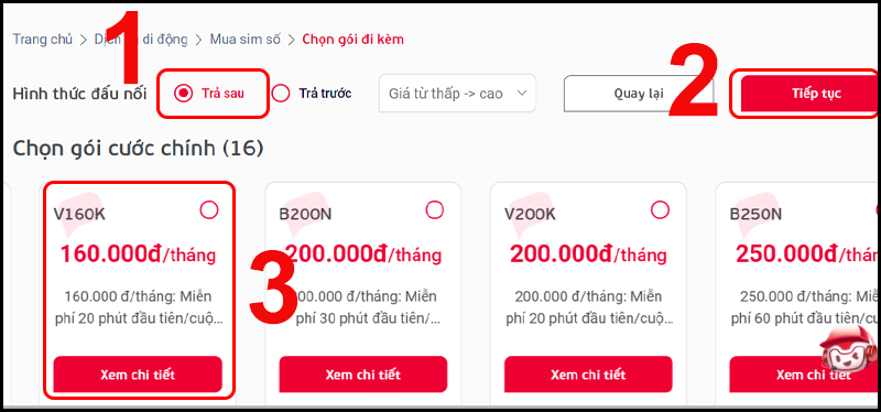 Chọn gói cước phù hợp