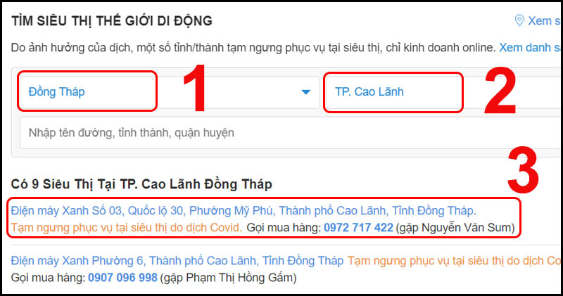 Tìm địa chỉ siêu thị gần bạn nhất