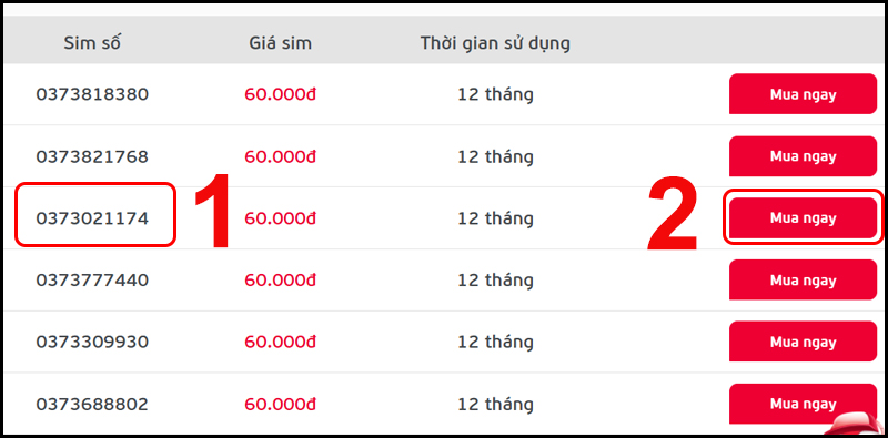 Chọn số SIM ưng ý