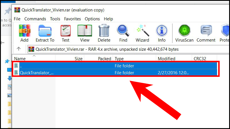 Chọn tất cả file trong file nén