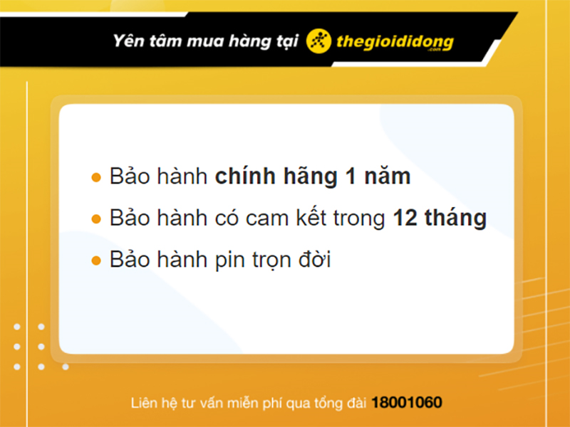 Chính sách bảo hành tại Thế Giới Di Động