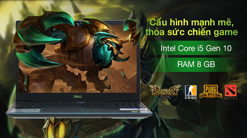 Laptop Dell Gaming G3 15 (70253721) có cấu hình mạnh mẽ