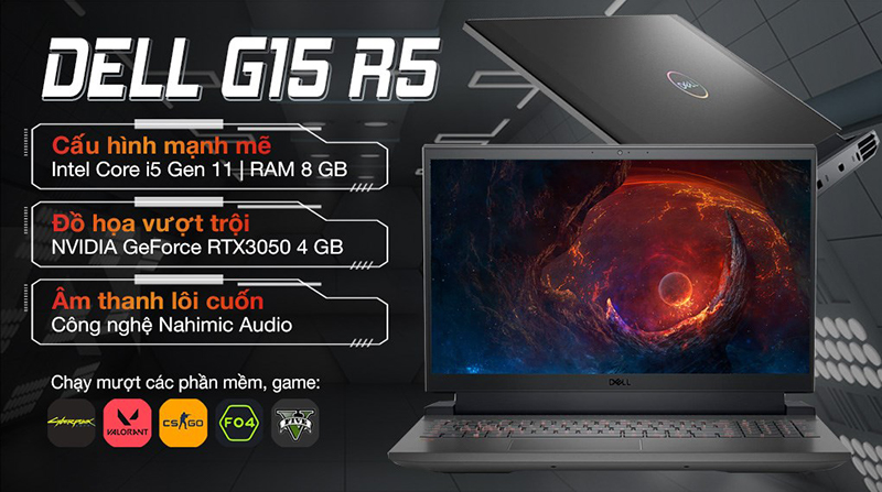 Laptop Dell Gaming G15 (70266676) là trợ thủ đắc lực để chơi game