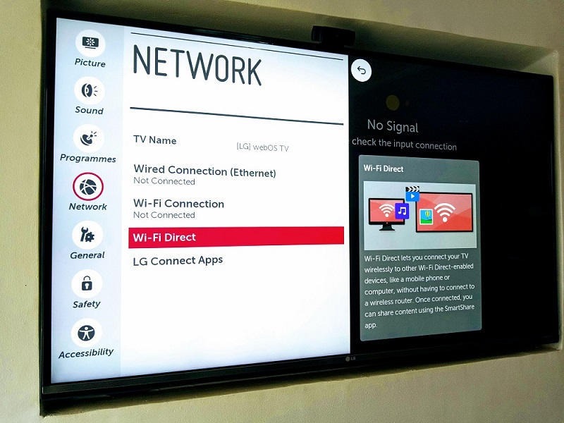 Tivi có kết nối WiFi Direct