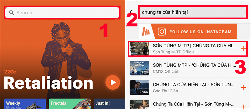 Ấn chọn vào video mà mình muốn để bắt đầu phát