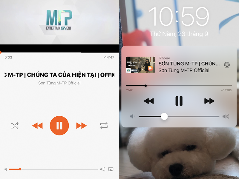 Sau khi ấn chọn vào video, bạn đã có thể nghe video khi tắt màn hình