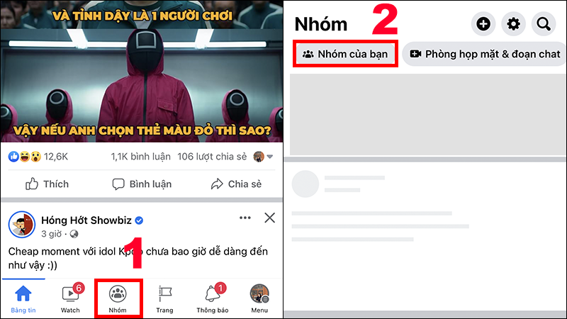 Bạn chọn Nhóm của bạn để bắt đầu chỉnh sửa quyền riêng tư