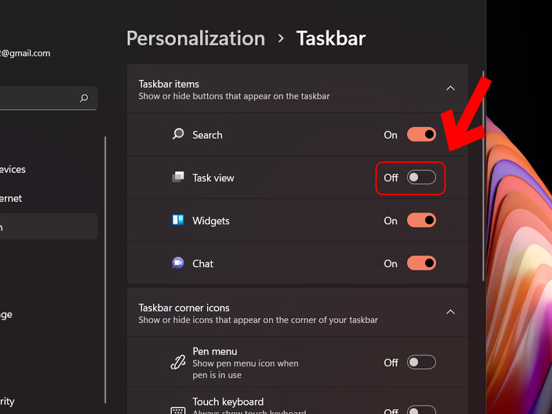 Ẩn biểu tượng Task view