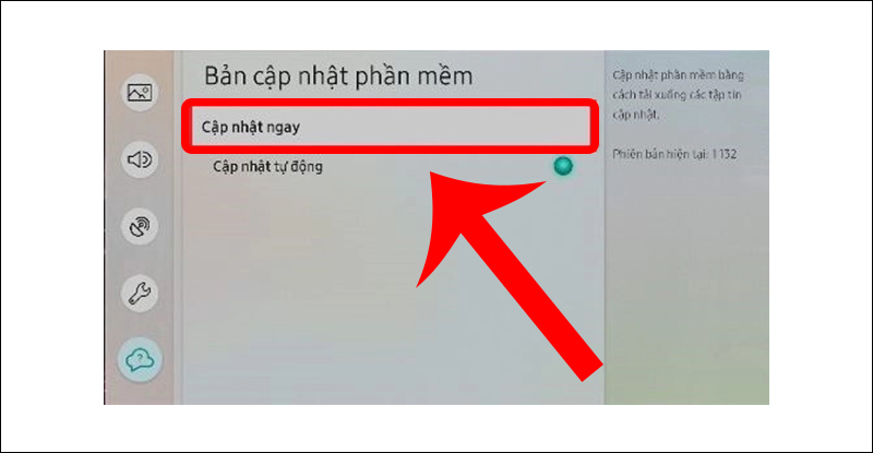 Chọn lệnh Cập nhật ngay