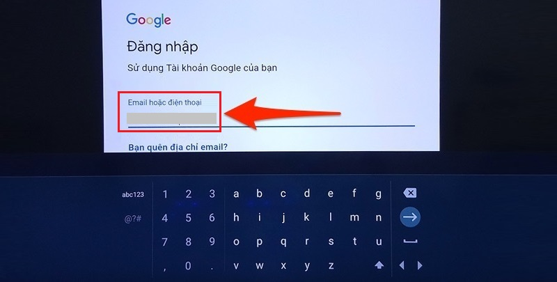 Nhập tài khoản Google bạn muốn đăng nhập