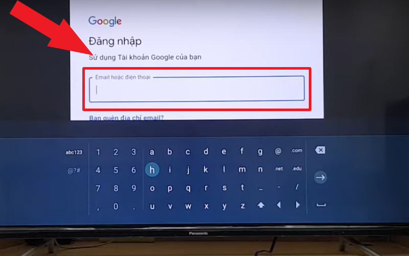 Nhập tài khoản Google