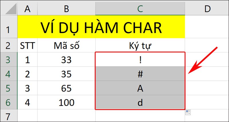 Nhấn phím Enter để hiển thị kết quả