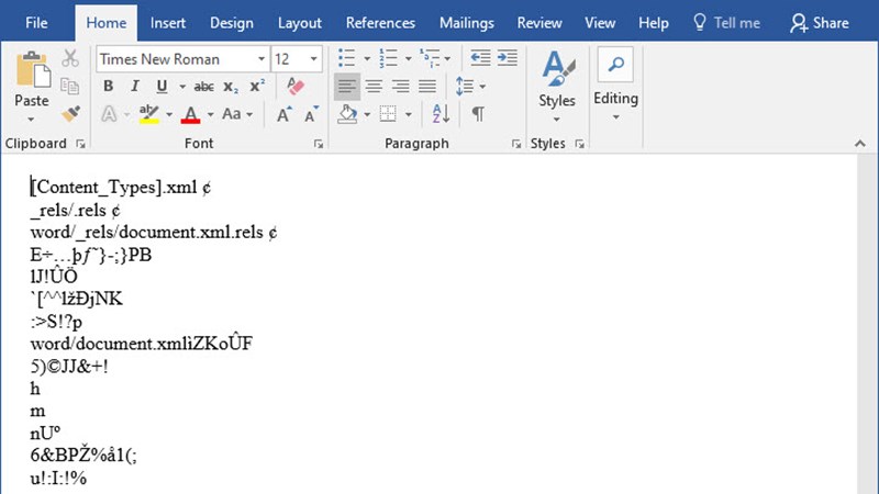 File Word bị lỗi mã hóa khi tải trên Internet về