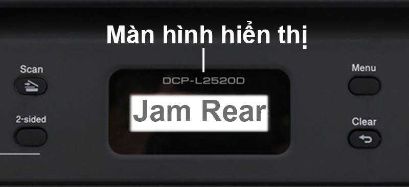 Máy in hiển thị lỗi Jam Rear