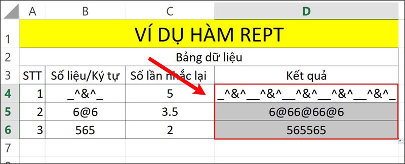 Nhấn Enter để hiển thị kết quả