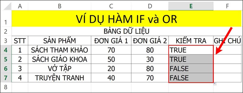 Nhấn Enter để hiển thị kết quả