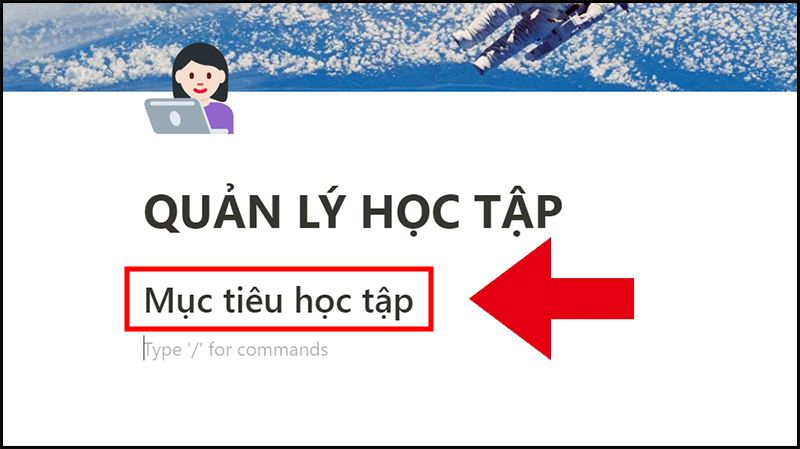 Đặt tên heading là Mục tiêu học tập