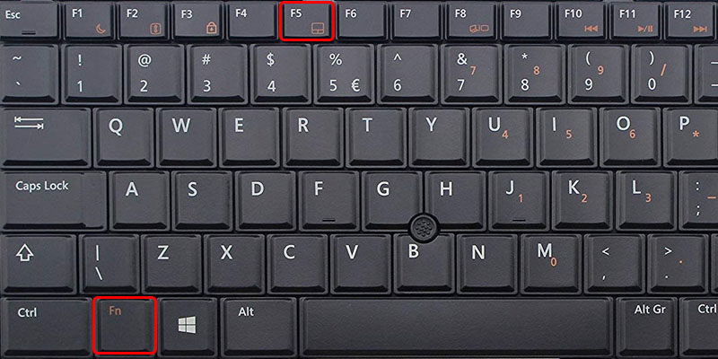 Sử dụng tổ hợp phím tắt touchpad