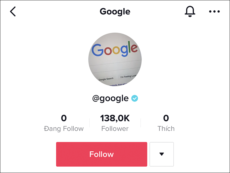 Google cũng đã có mặt trên TikTok