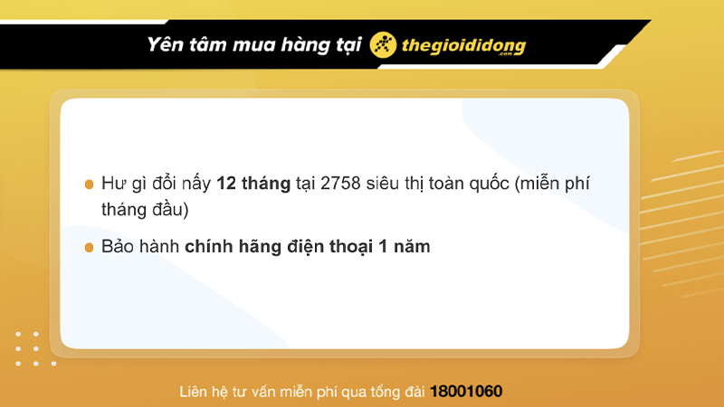 Chính sách bảo hành điện thoại tại Thế Giới Di Động