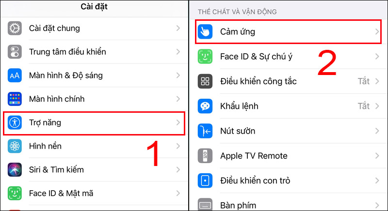 Vào Cài đặt và chọn Trợ năng