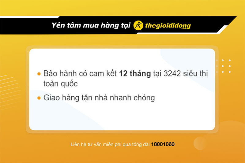 Thế Giới Di Động với chính sách bảo hành chu đáo khi mua tai nghe