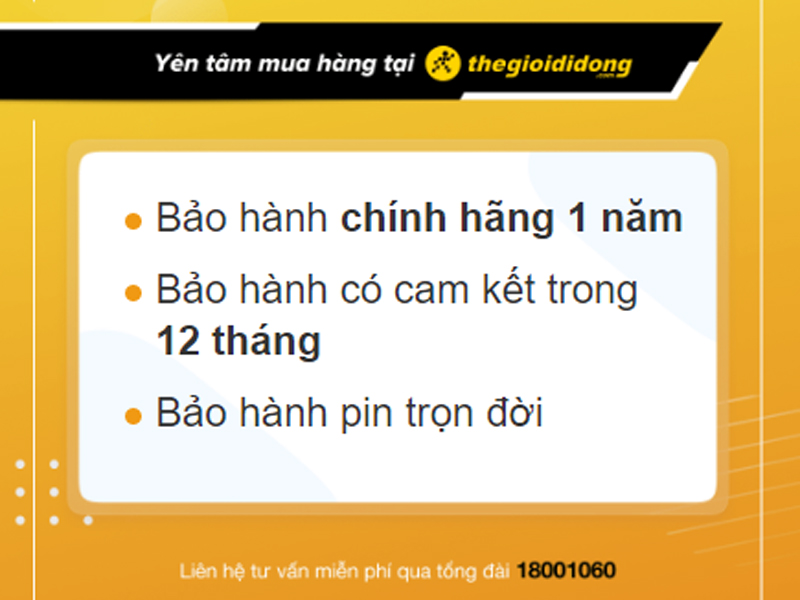 Chính sách bảo hành tại Thế Giới Di Động