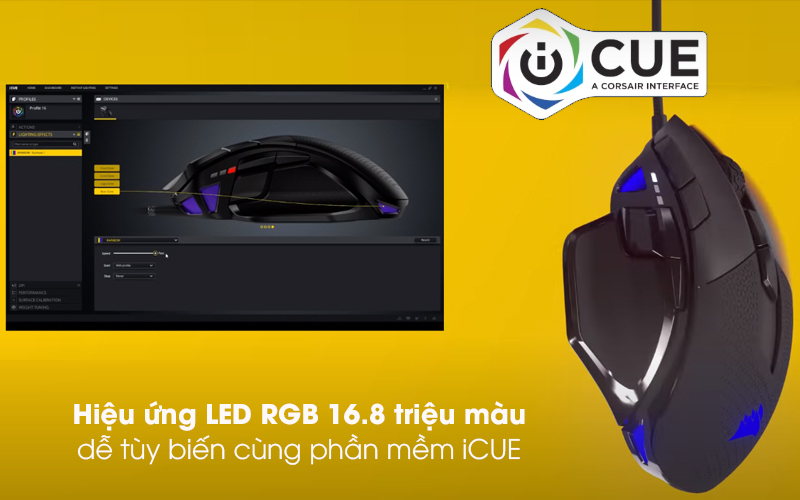 Hiệu ứng đèn LED RGB 16.8 triệu màu