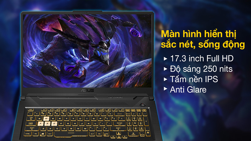 Màn hình laptop Asus TUF Gaming FX706HC i5