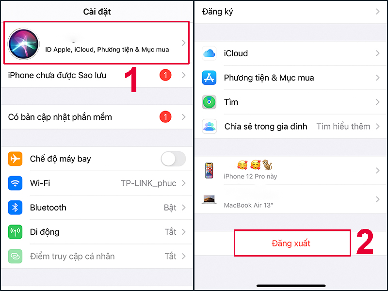 Hãy đăng xuất tài khoản Apple trên iPhone