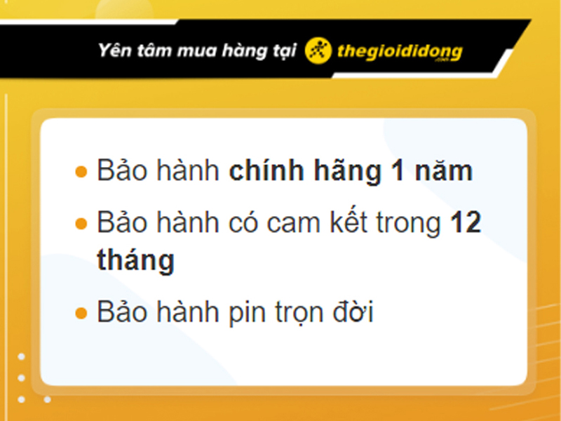 Chính sách bảo hành tại Thế Giới Di Động