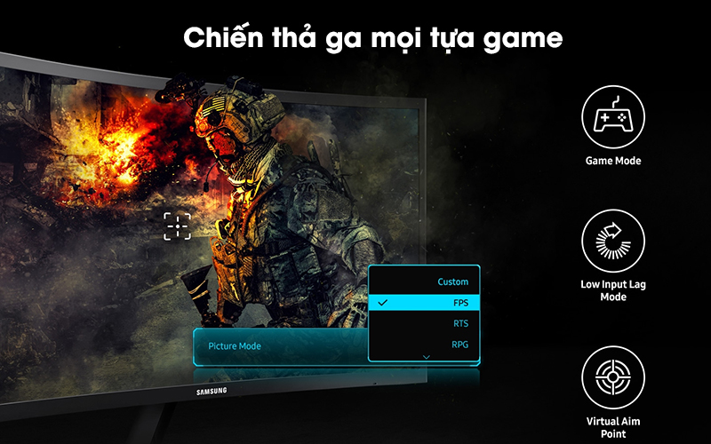 Samsung LCD Gaming 24 inch Full HD được thiết kế dành cho game thủ