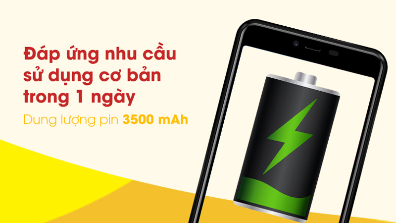 Dung lượng pin 3500mAh đủ dùng 1 ngày