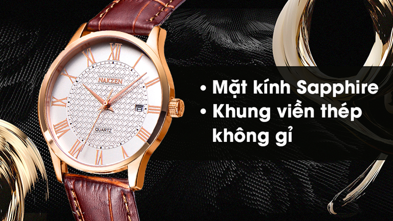 Thiết kế lịch lãm của đồng hồ NAKZEN SL4043GREBN-7N0