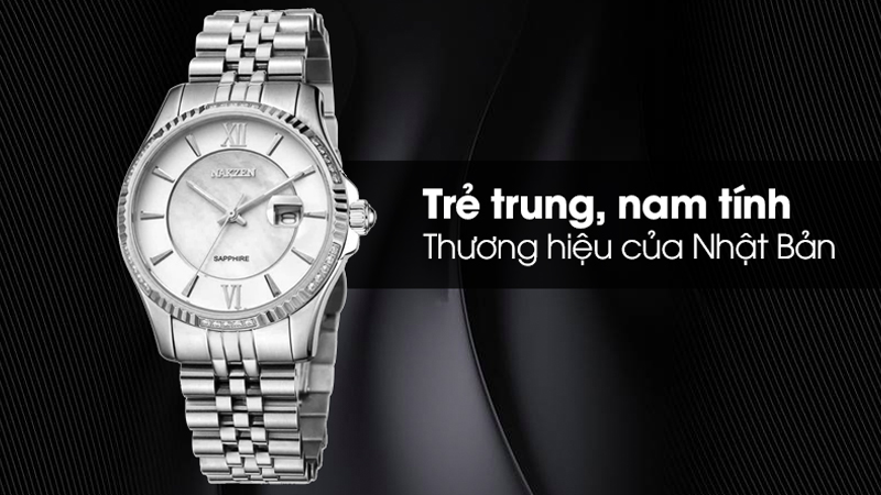 Đồng hồ nam Nakzen SS4029GC-7N5 sở hữu thiết kế màu bạc hiện đại, thanh lịch