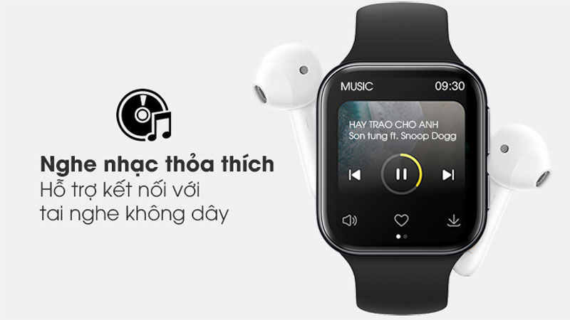 Oppo Watch kết hợp với tai nghe không dây