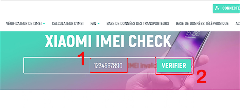 Cách kiểm tra xuất xứ Xiaomi qua website imei.info