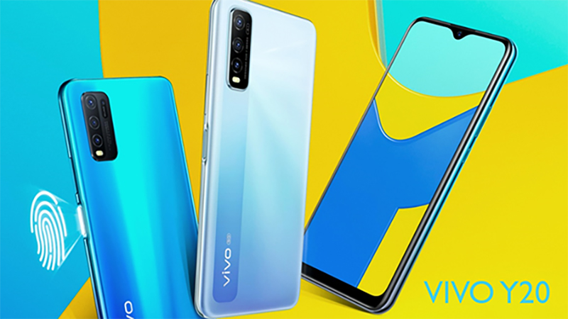 Vivo Y20 có hai màu xanh và trắng