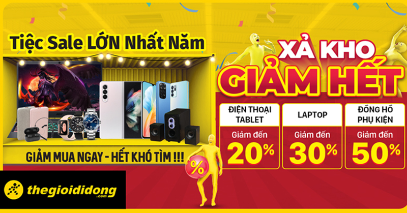 Tiệc Sale Lớn Nhất Năm - Xả Kho Giảm Hết