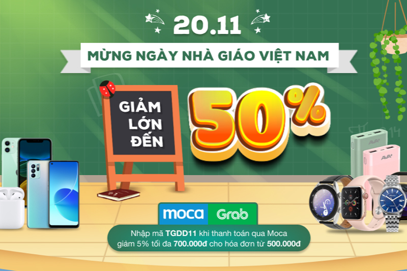 Tri ân ngày nhà giáo Việt Nam, giảm lớn đến 50%