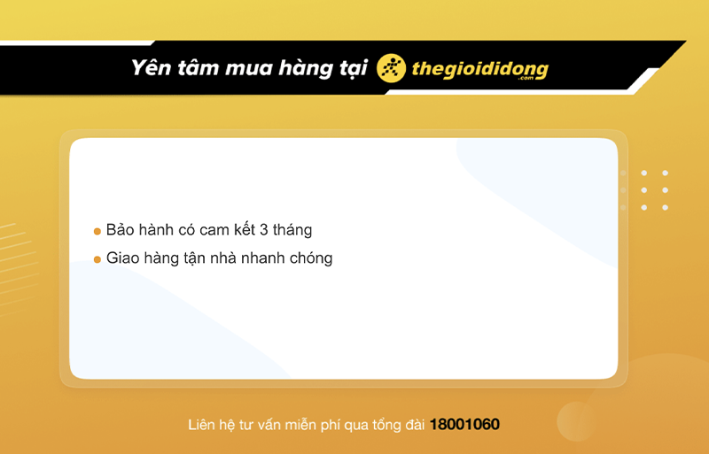 Chính sách bảo hành tại Thế Giới Di Động