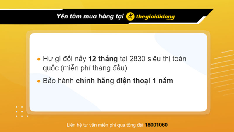 Chính sách bảo hành điện thoại tại Thế Giới Di Động