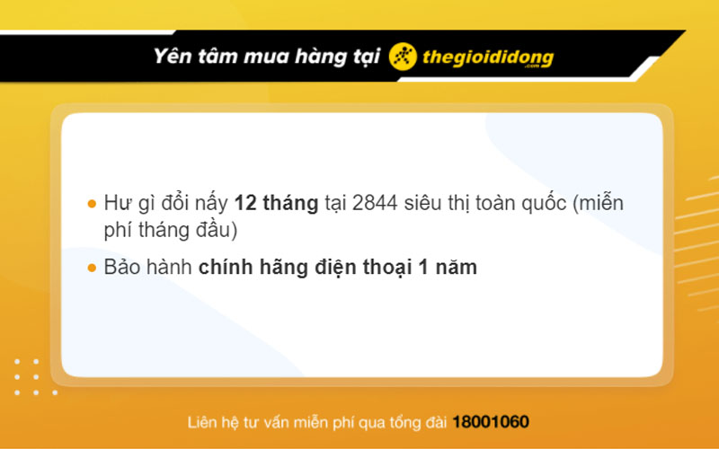 Chính sách bảo hành điện thoại tại Thế Giới Di Động