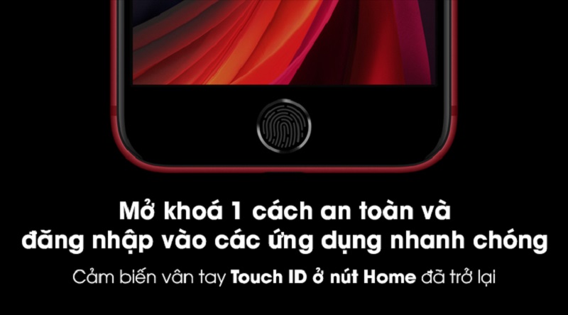 iPhone SE 2020 sử dụng nút Home cảm biến