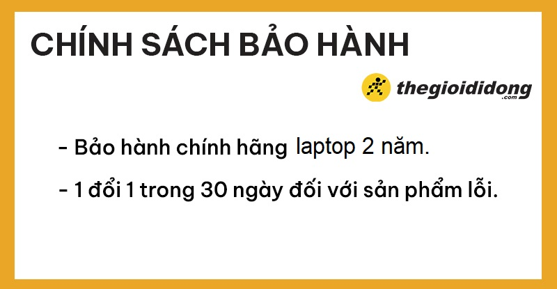 Chính sách bảo hành laptop tại Thế Giới Di Động