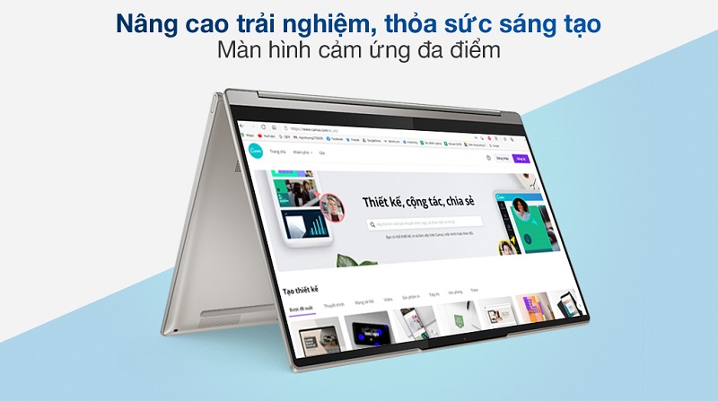 Lenovo Yoga 9 14ITL5 mang lại trải nghiệm màn hình thú vị bằng cảm ứng nhạy bén