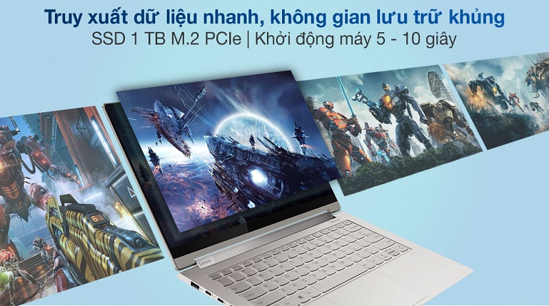 Lenovo Yoga 9 14ITL5 với ổ cứng dung lượng lớn, khởi động, xử lý nhanh chóng