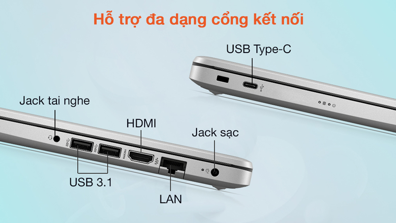 Laptop có đa dạng cổng kết nối