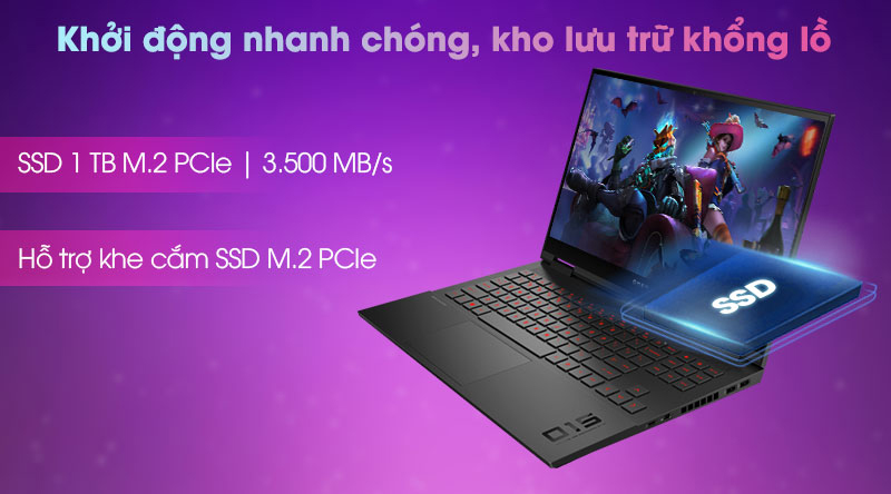 Ổ cứng SSD 1 TB cho bạn thoải sức lưu trữ tài liệu